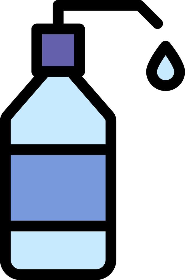 botella, icono de color de agua vector