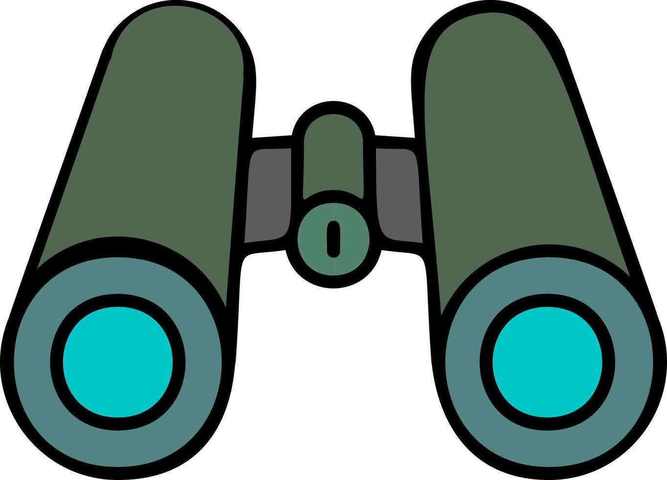 Binoculars color icon vector