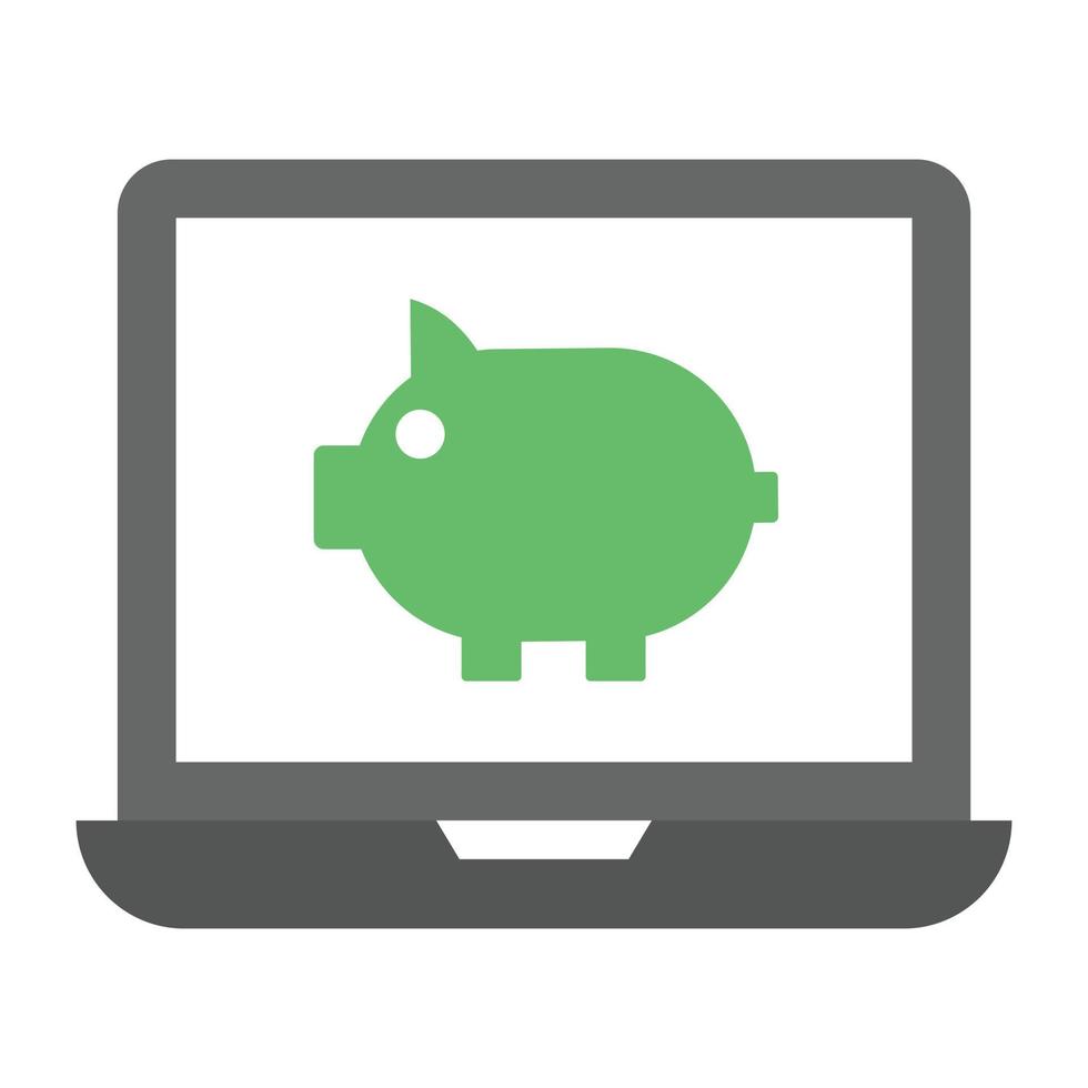 Trendy Piggy Bank vector