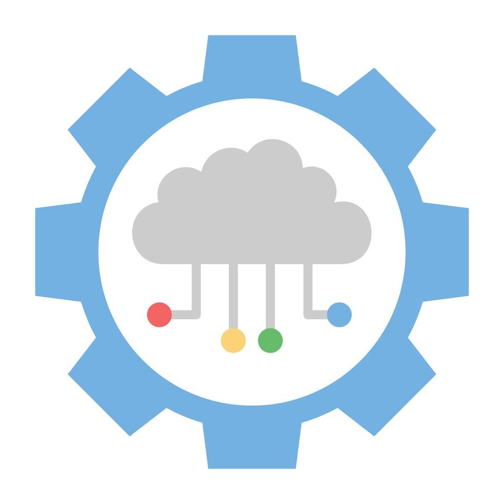 Trendy Cloud Technology vector