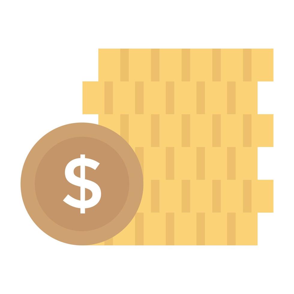 Trendy Dollar Stack vector