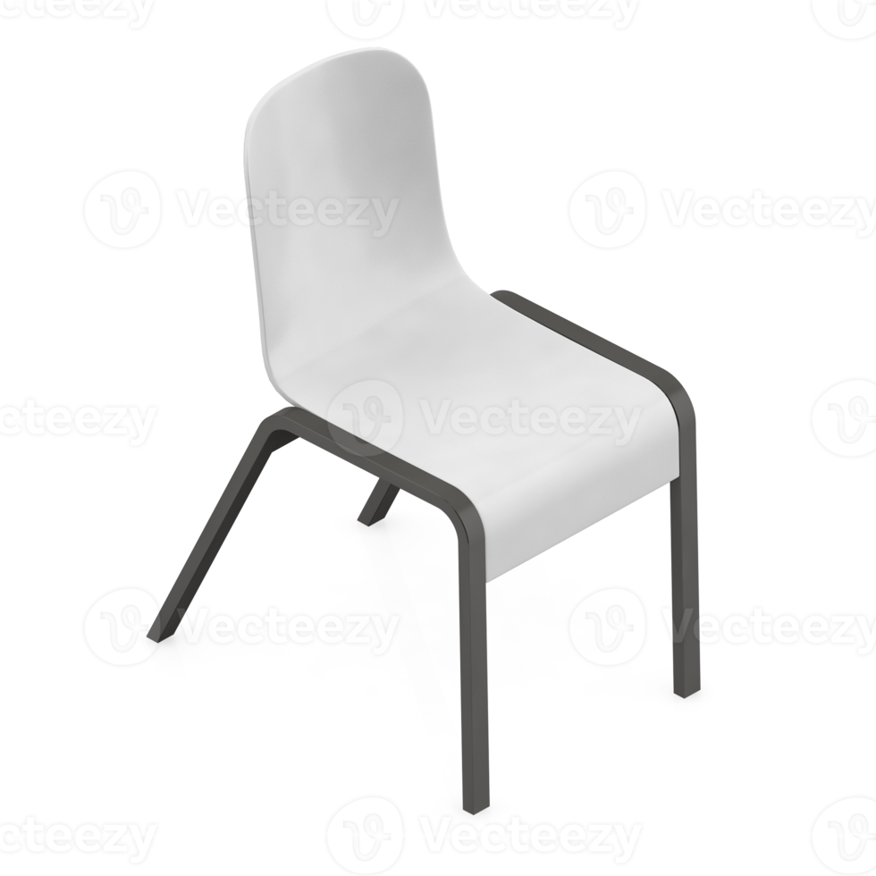 Isometric Chair 3D isolated rendering png