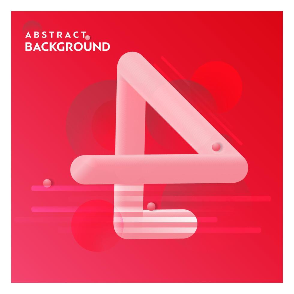 Abstract line background with red background vector