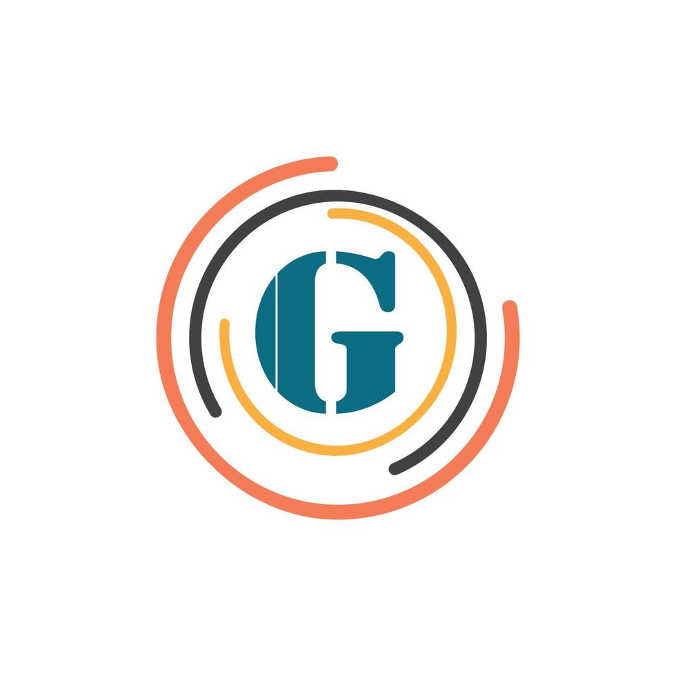 elementos de plantilla de diseño de icono de logotipo de letra g para su aplicación o identidad de empresa. vector