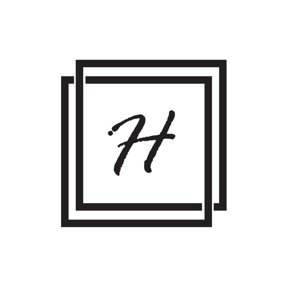 Letter H logo icon vector design template elements