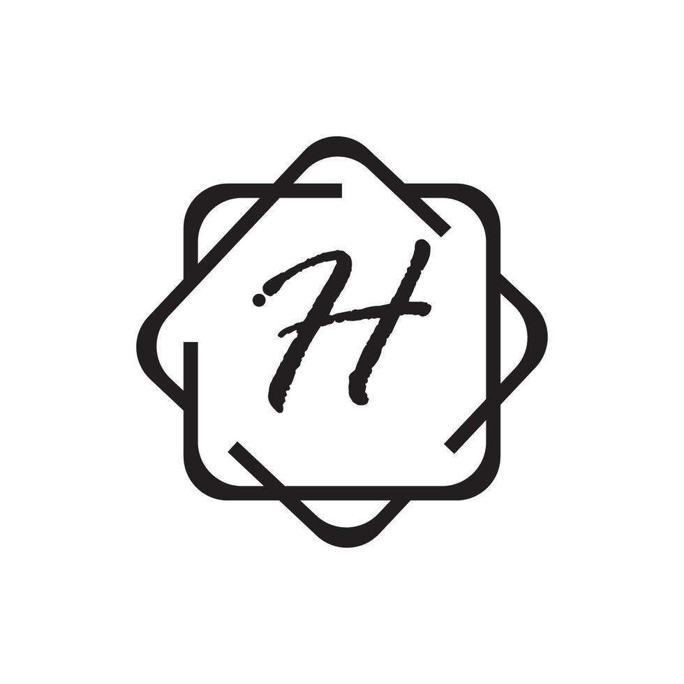 Elementos de plantilla de diseño de vector de icono de logotipo de letra h
