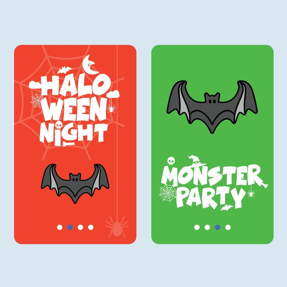 Happy Halloween invitation design with bats vector