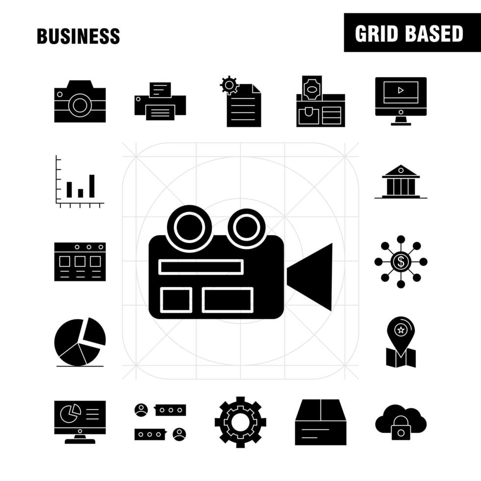 icono de glifo sólido de negocios para impresión web y kit de uxui móvil como archivo de pago en línea de dólares de negocios vector de paquete de pictogramas de negocios de oficina de negocios