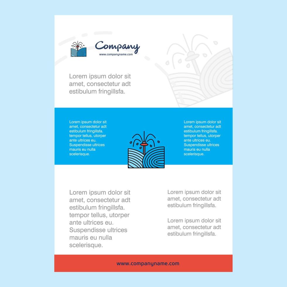 Template layout for Pants shower comany profile annual report presentations leaflet Brochure Vector Background
