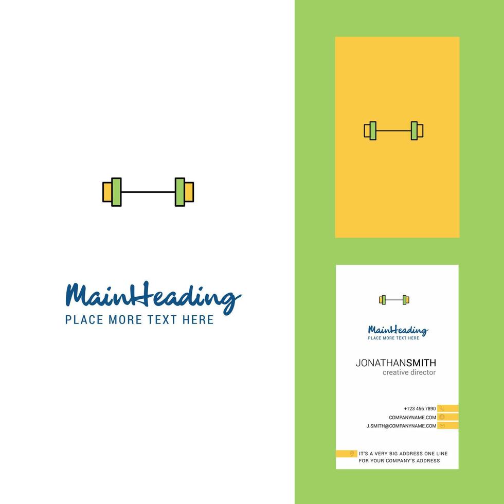 Gym rod Creative Logo and business card vertical Design Vector