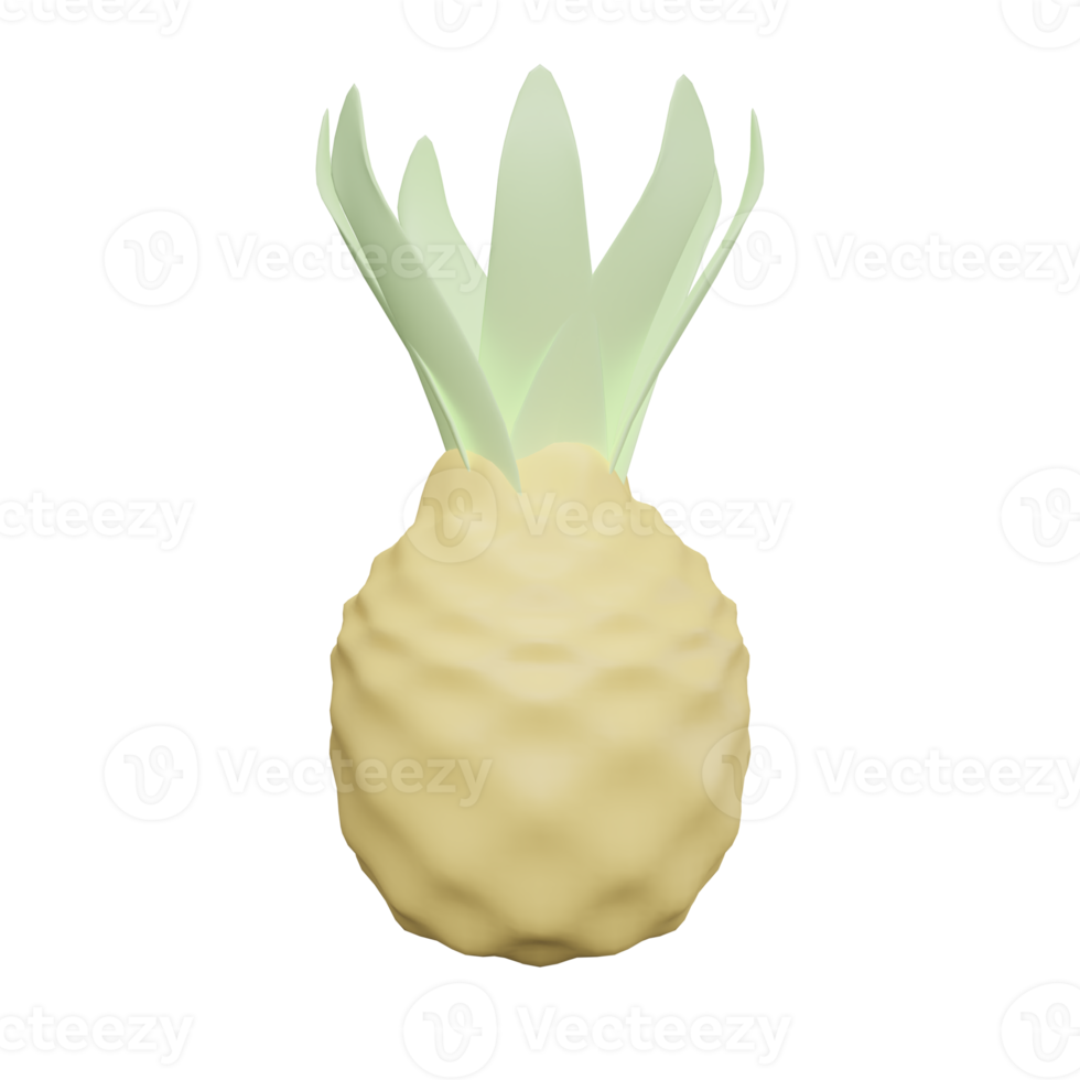 pineapple 3d render png