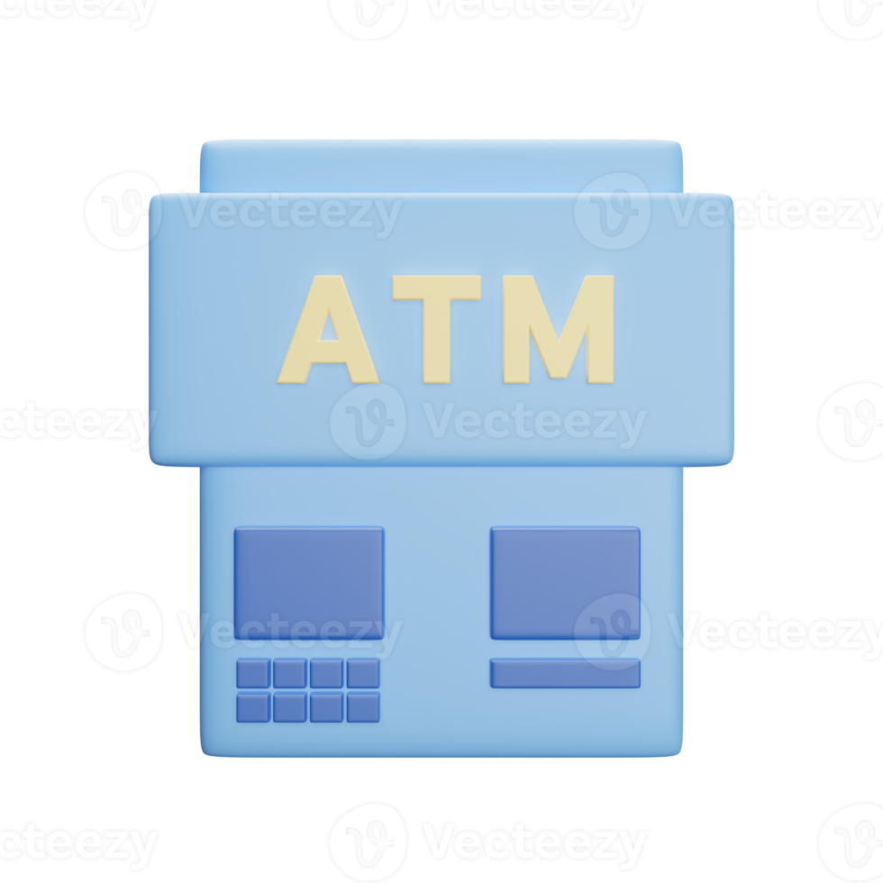 Money machine rendering png