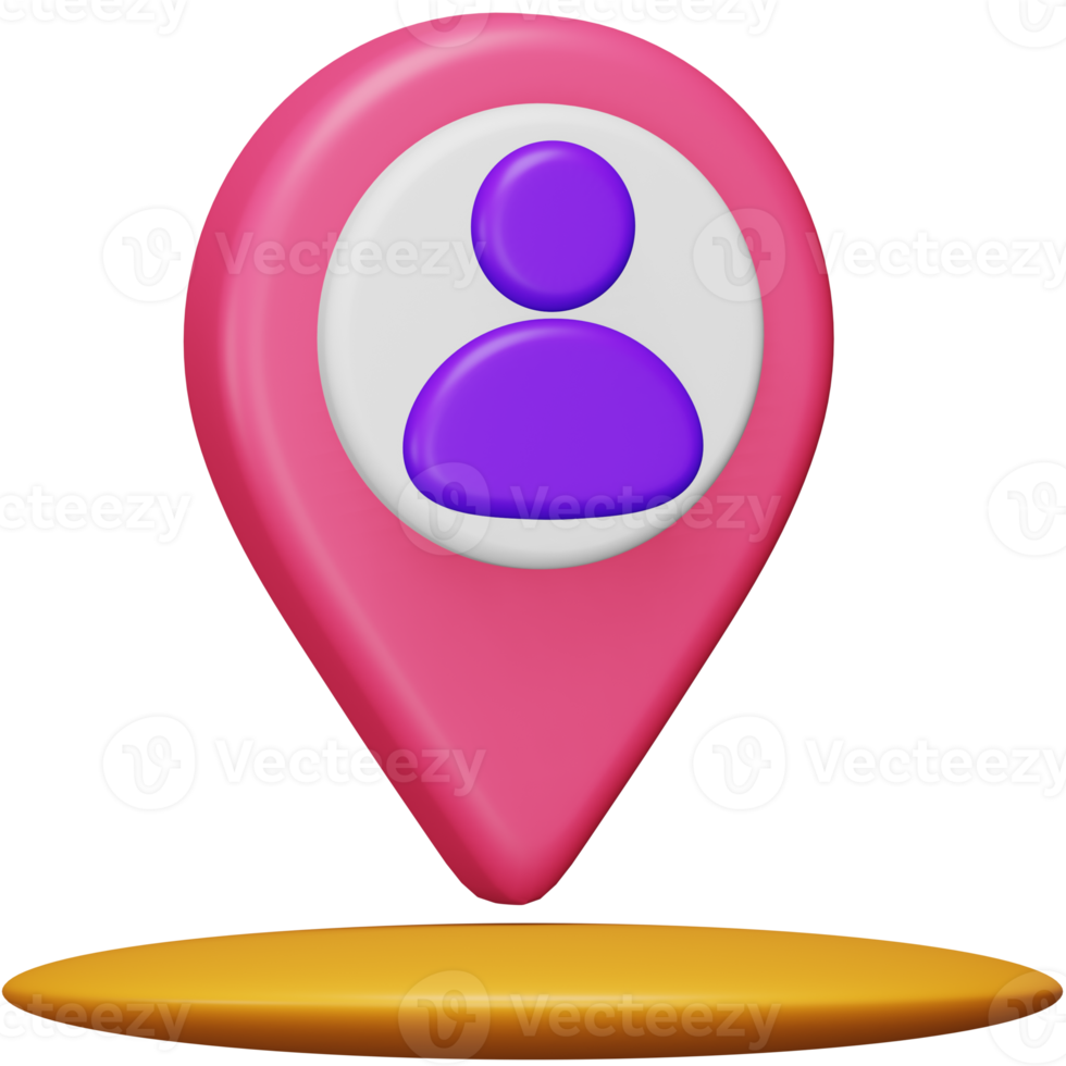 Position 3d rendering isometric icon. png
