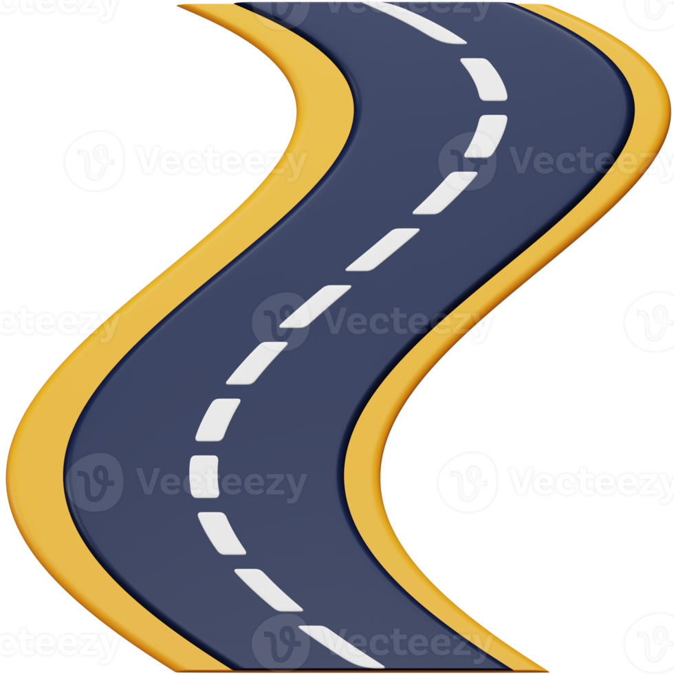 Road 3d rendering isometric icon. png