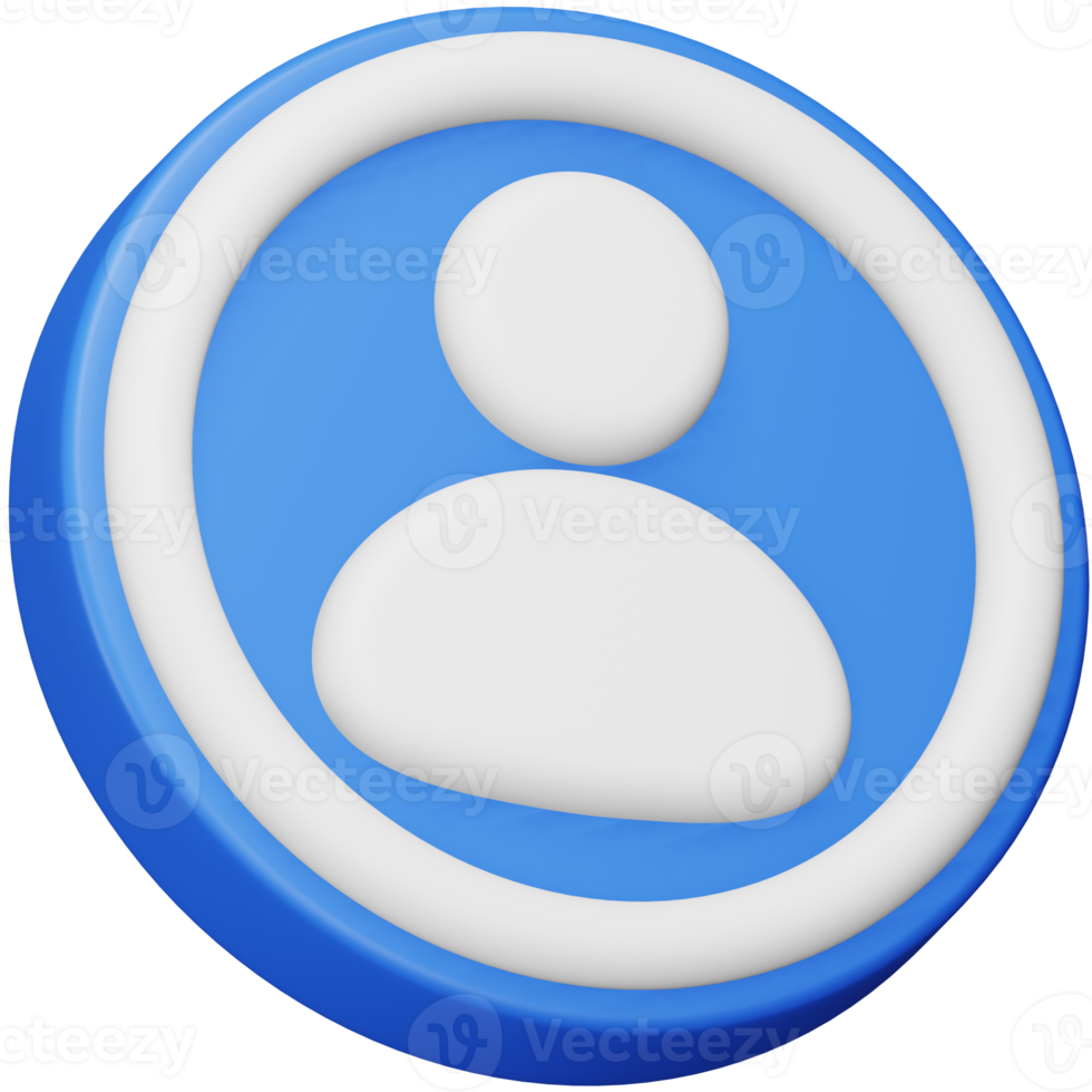 User profile 3d rendering isometric icon. png