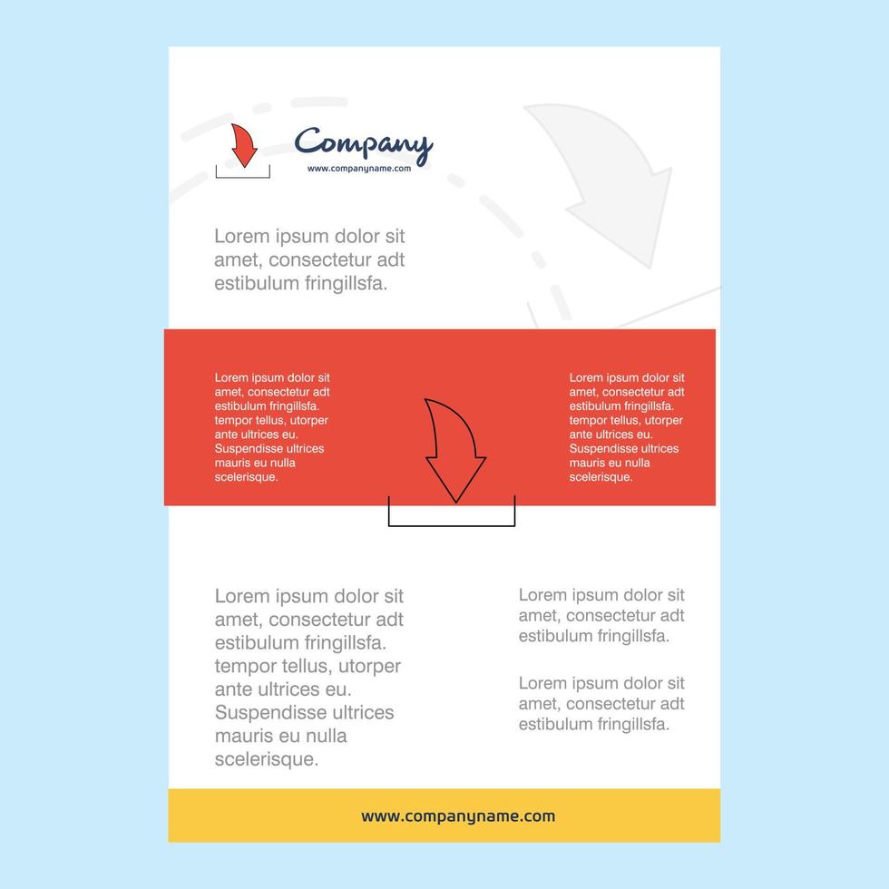 Template layout for Downloading comany profile annual report presentations leaflet Brochure Vector Background