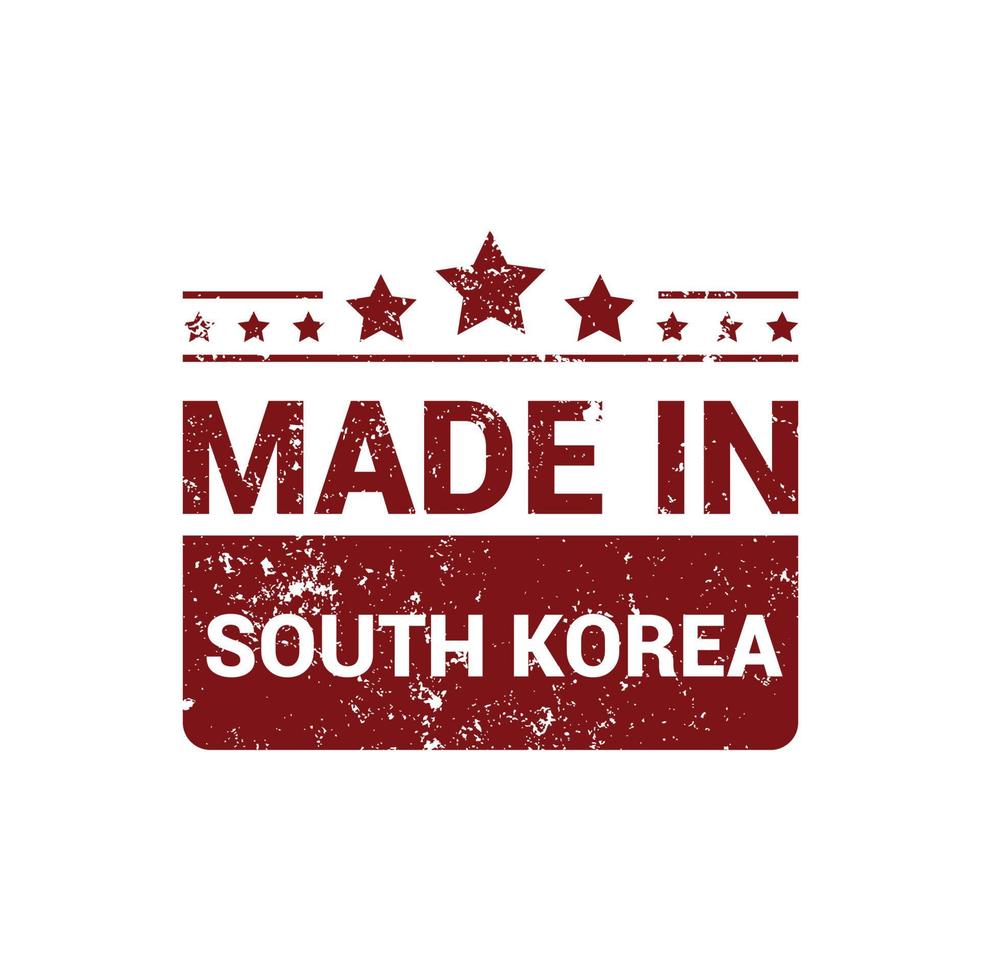 South Korea stamp design vector