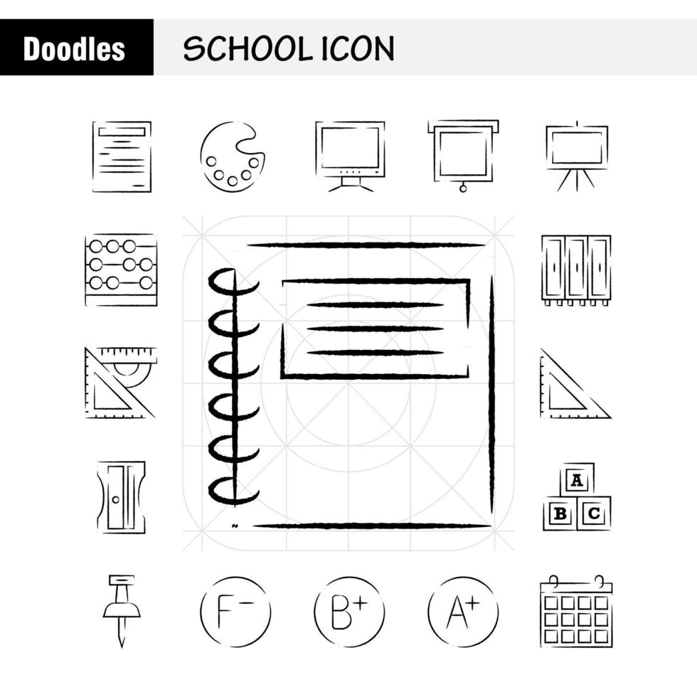 icono de la escuela paquete de iconos dibujados a mano para diseñadores y desarrolladores iconos de educación archivo papel escuela arte universidad pintura pintura vector