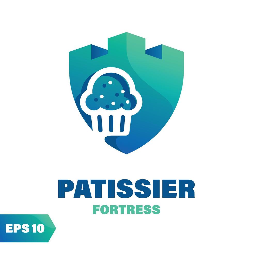 Patissier Fortress Logo vector