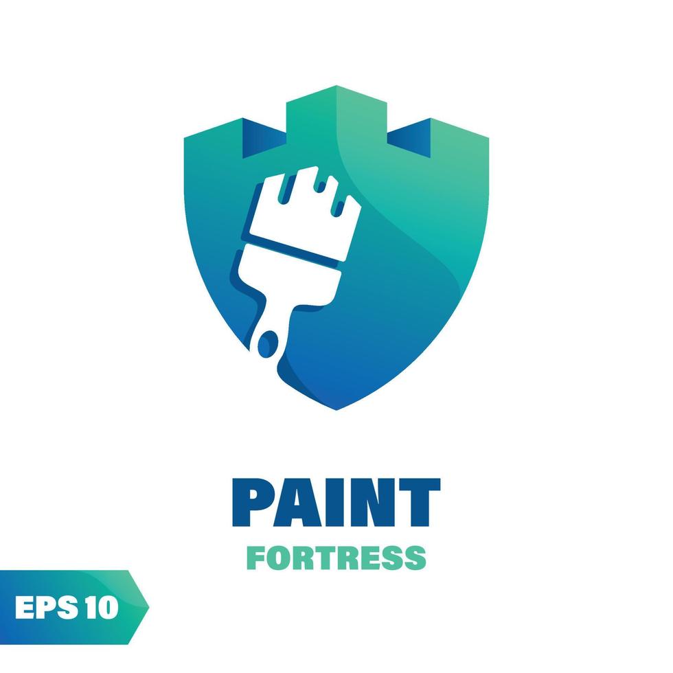 Paint Fortress Logo vector