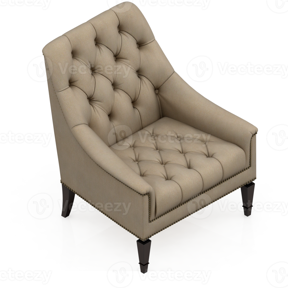 Isometric Armchair Isolated 3D render png