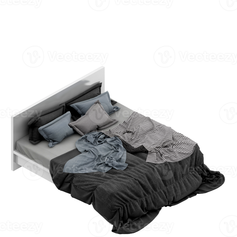 isometrico Camera da letto 3d rendere png