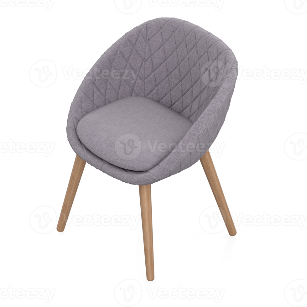 chaise isométrique rendu isolé 3d png