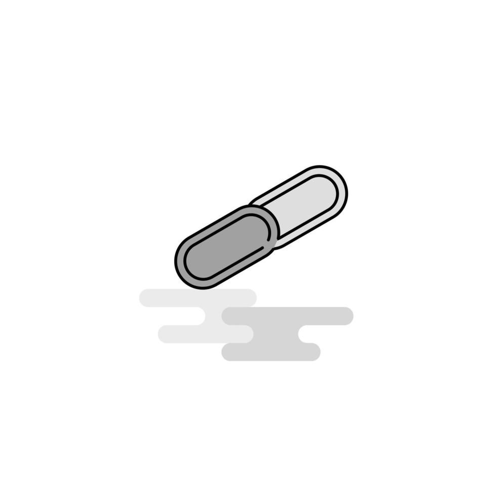 papel pin web icono línea plana llena gris icono vector