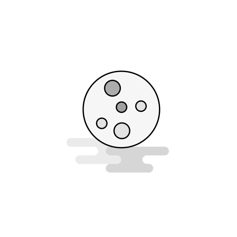 Bacteria plate Web Icon Flat Line Filled Gray Icon Vector