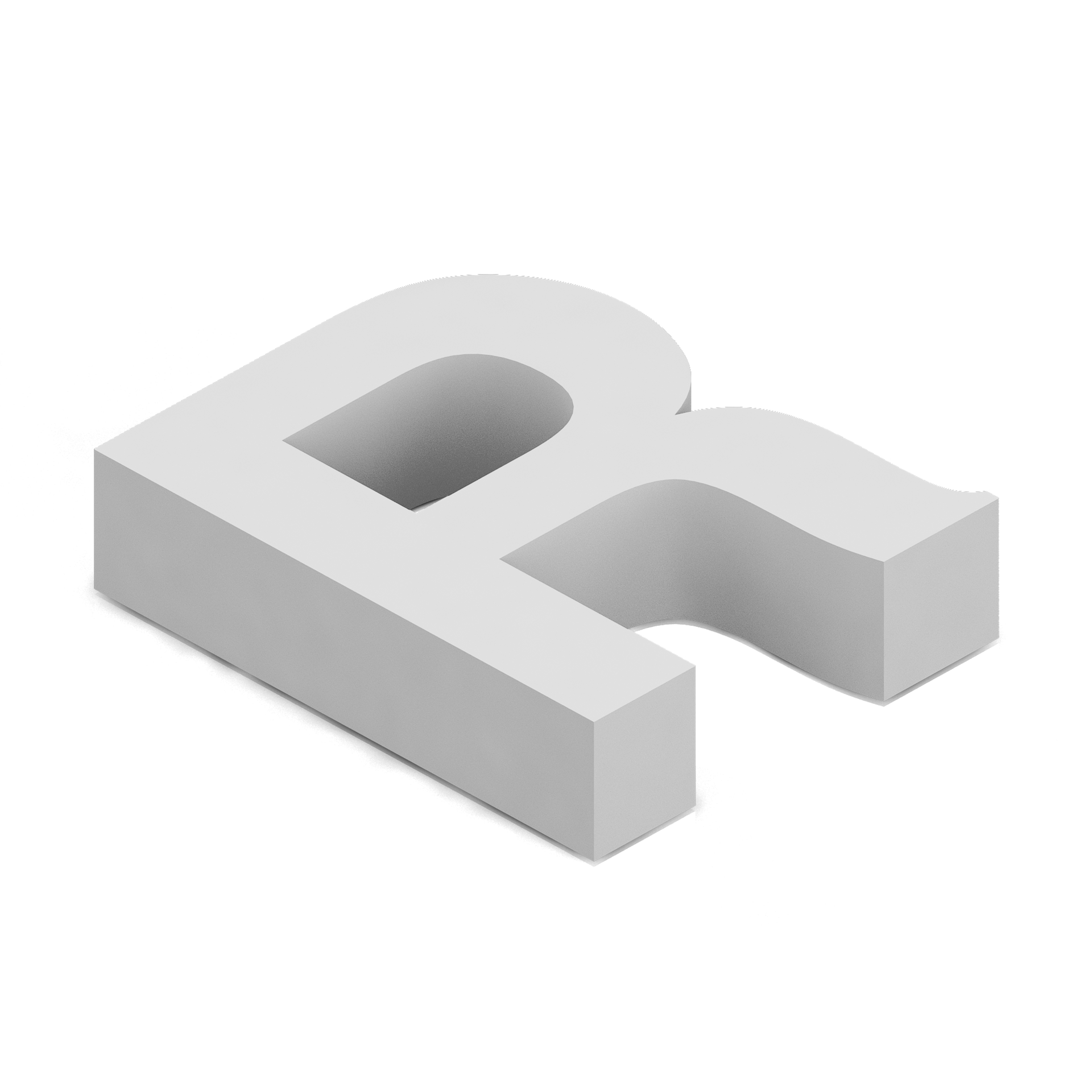 Isometric Alphabet 3D isolated render 14060345 PNG