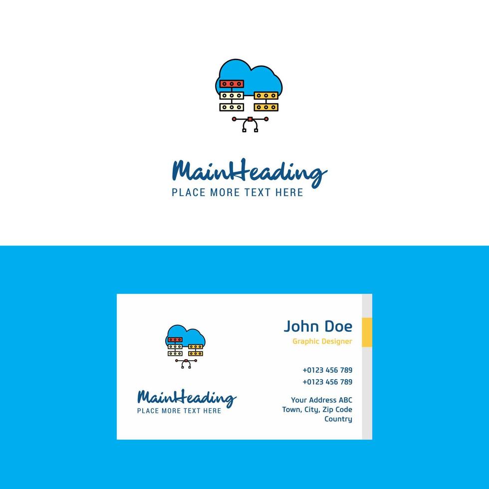 Flat Network communication Logo and Visiting Card Template Busienss Concept Logo Design vector