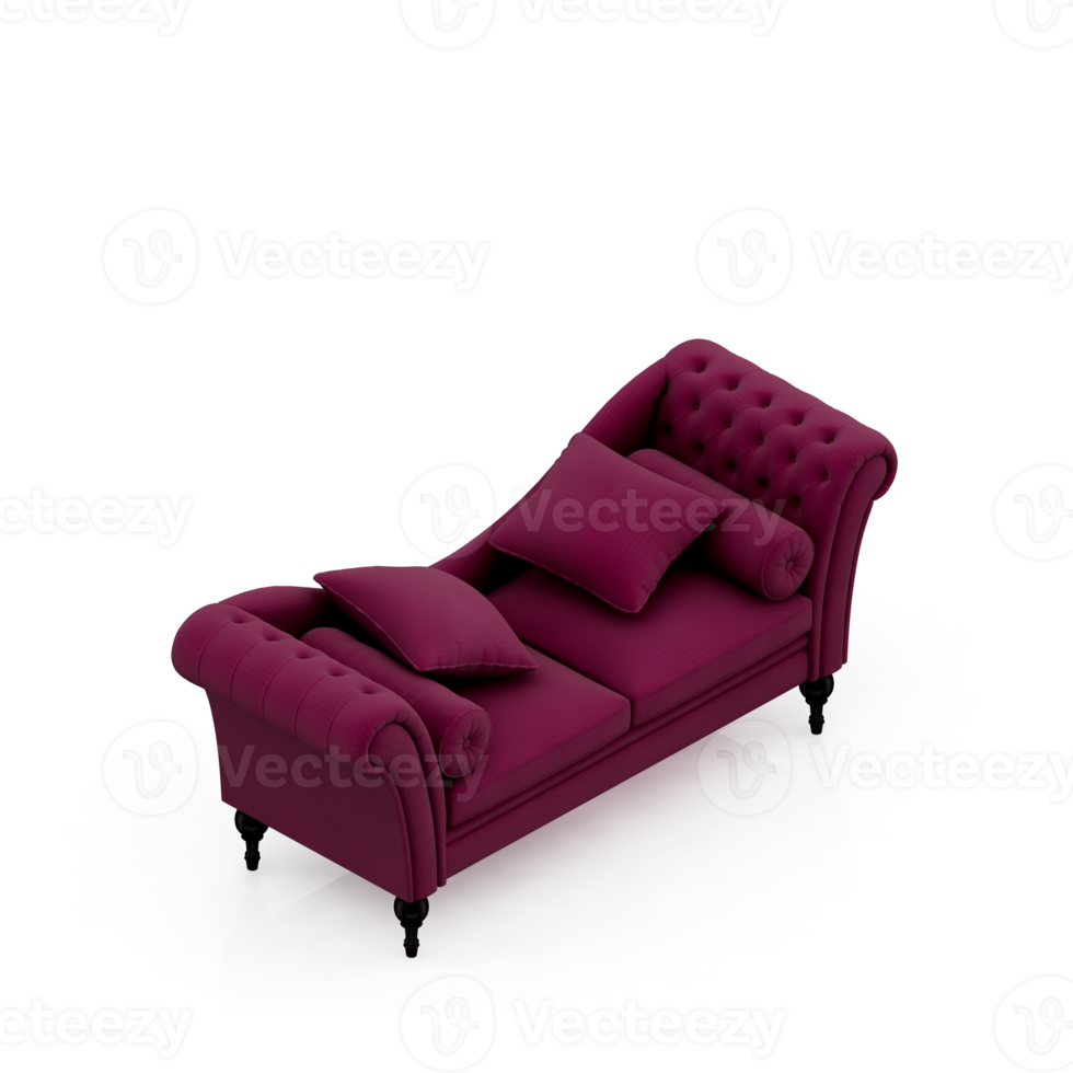 Isometric Armchair Isolated 3D render png