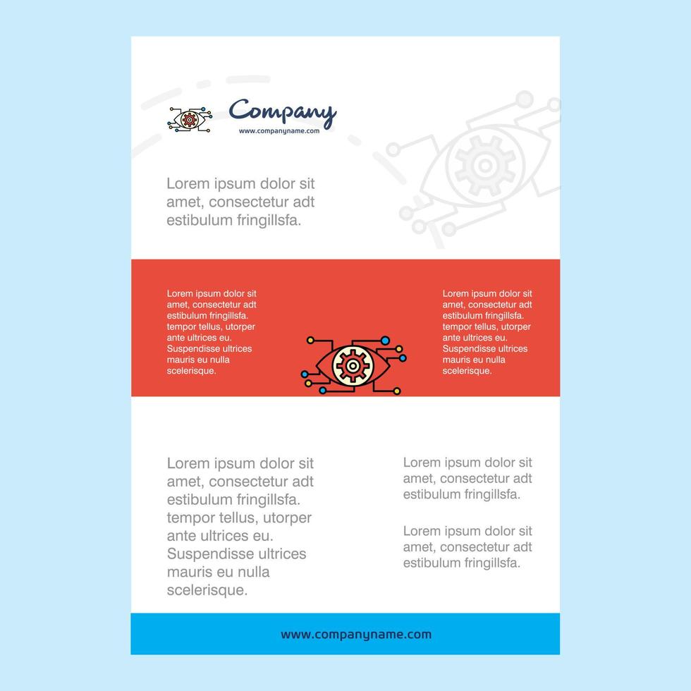 Template layout for Eye setting comany profile annual report presentations leaflet Brochure Vector Background