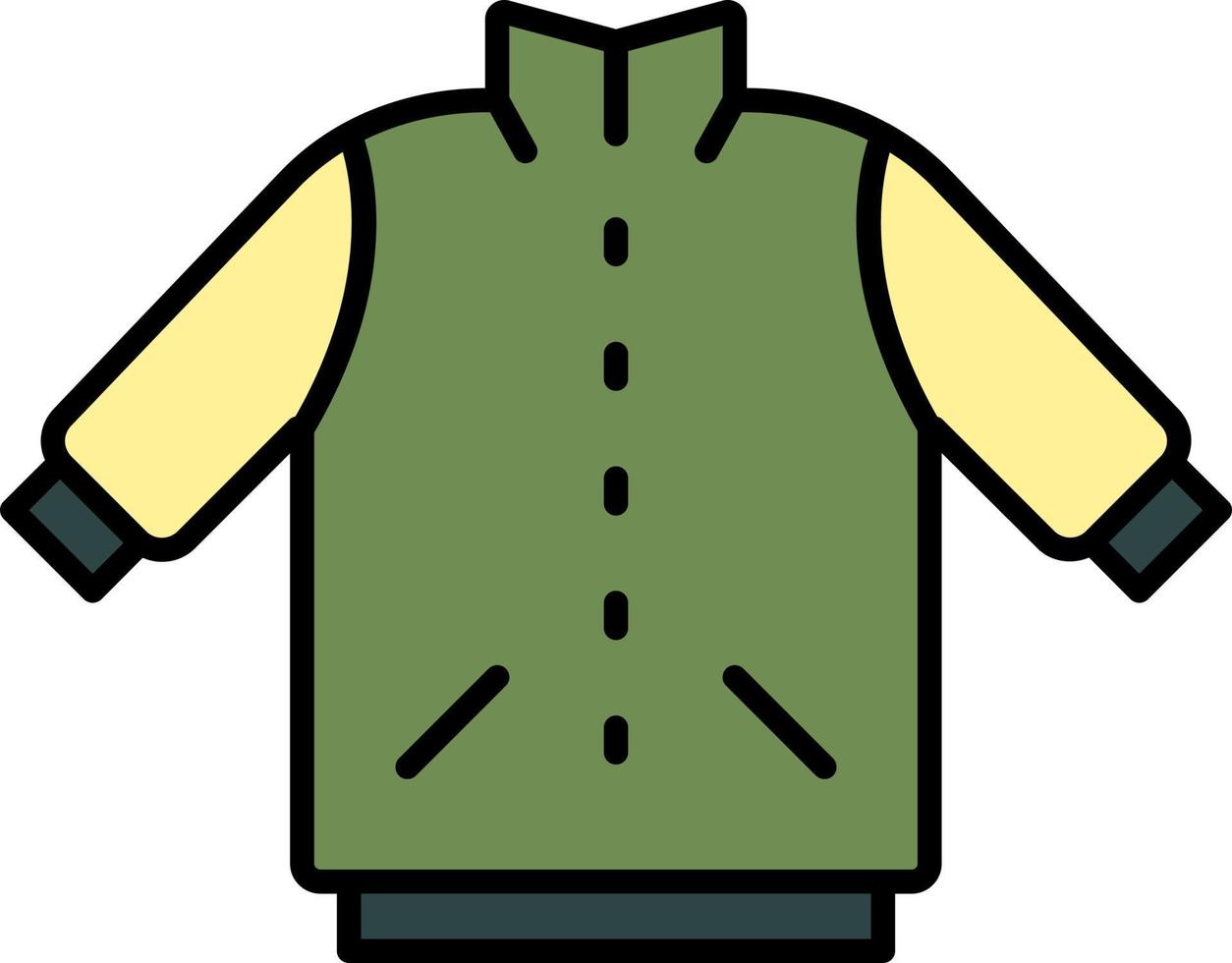 Jacket color icon vector