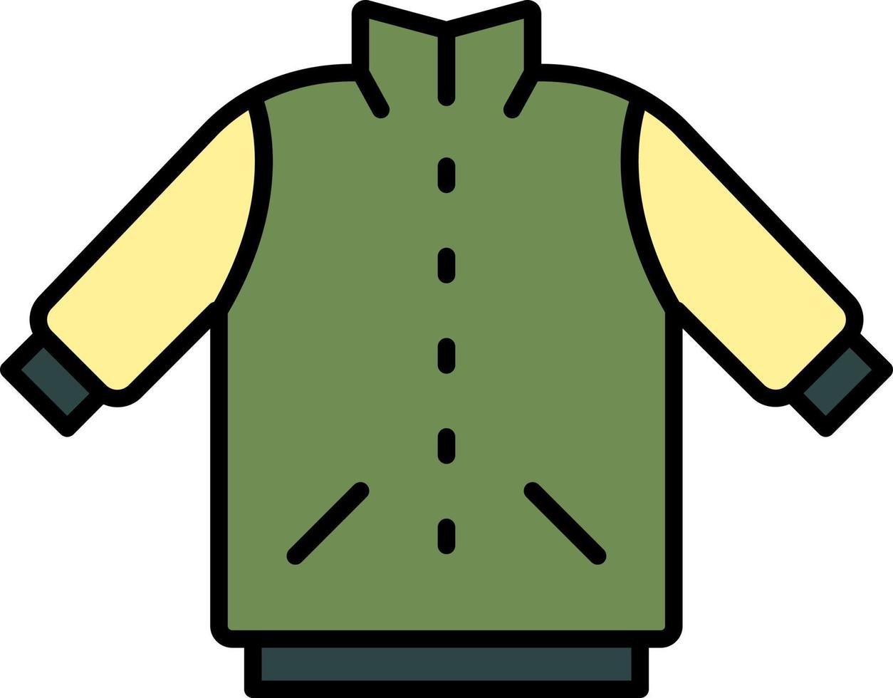 Jacket color icon vector