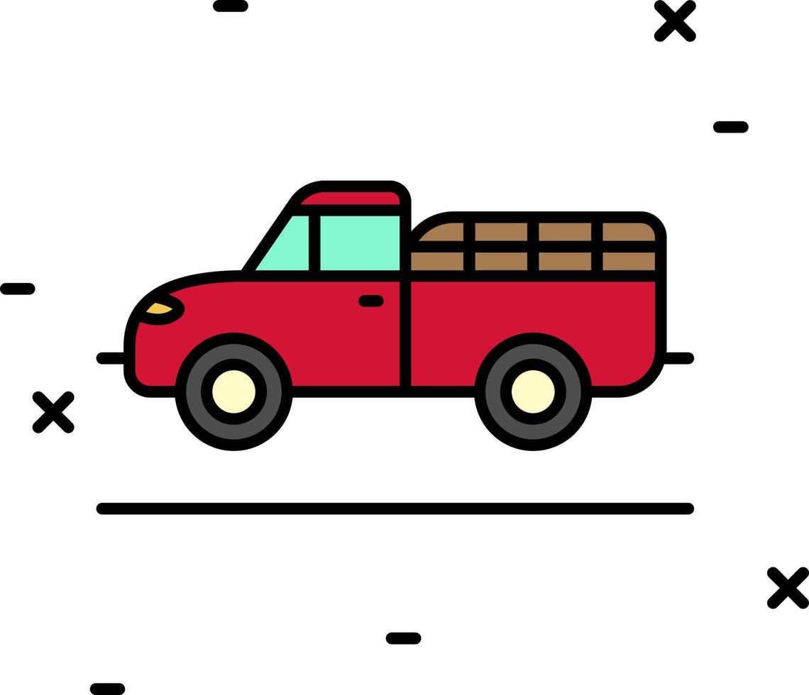 farm, car color icon vector