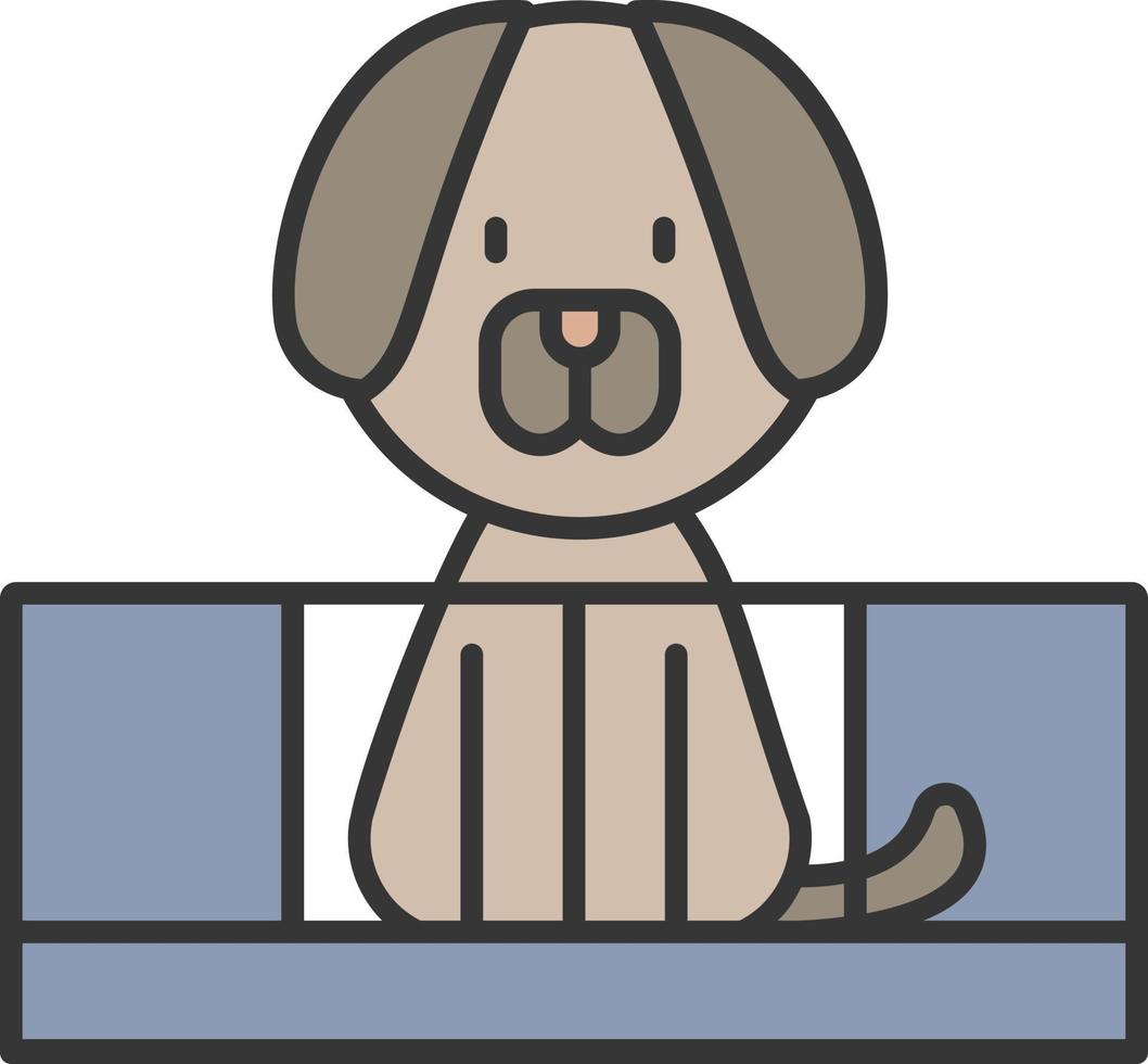 dog color icon vector