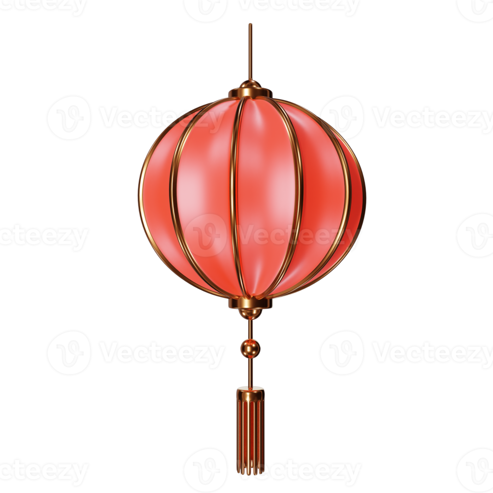 Chinese lantern icon 3D illustration png