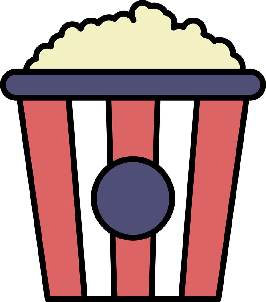 popcorn color icon vector