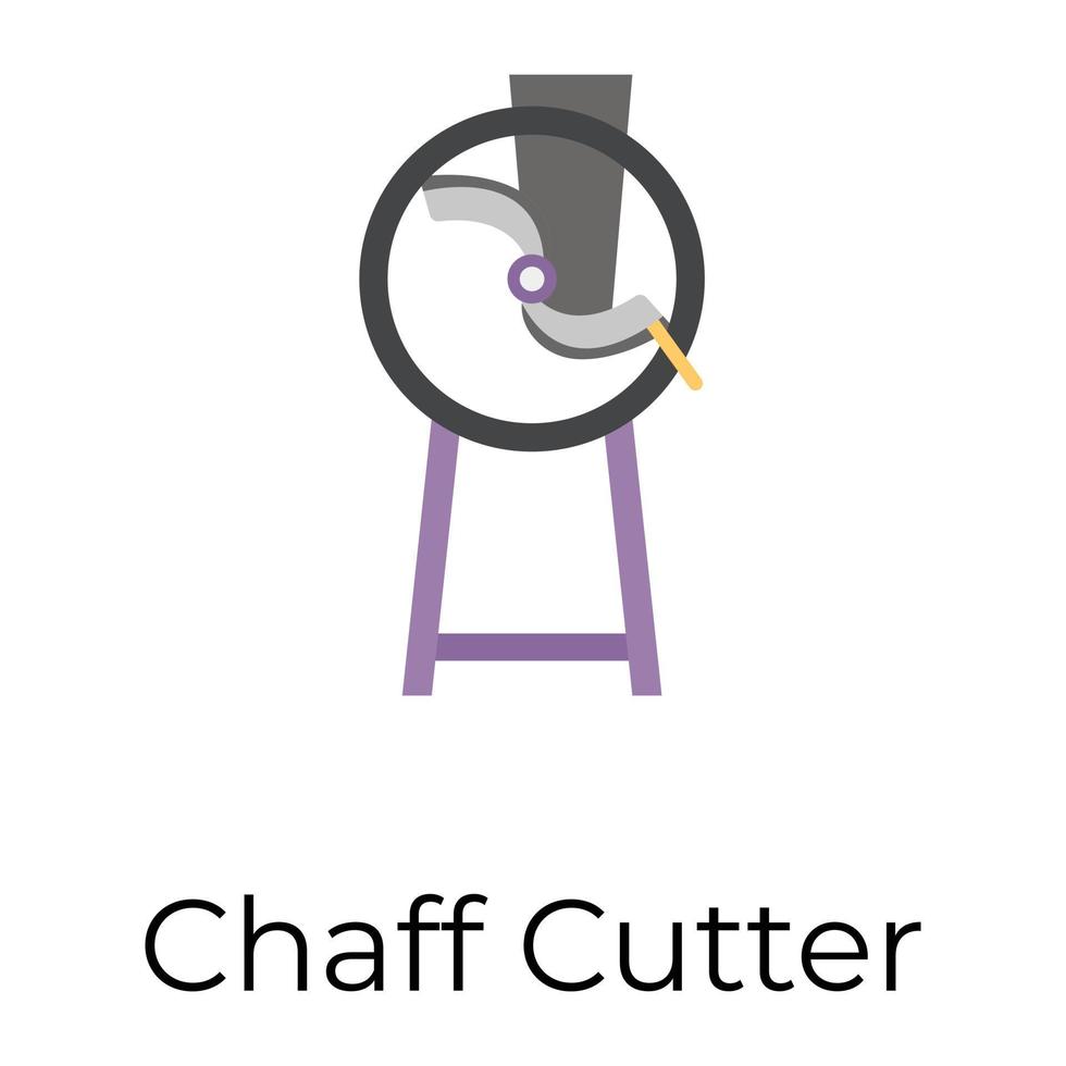 Trendy Chaff Cutter vector