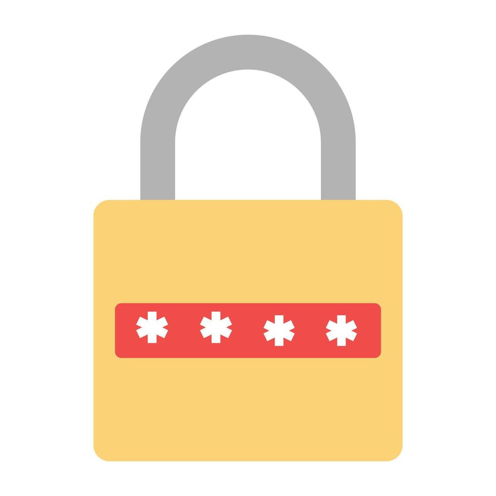 Trendy Digital Lock vector