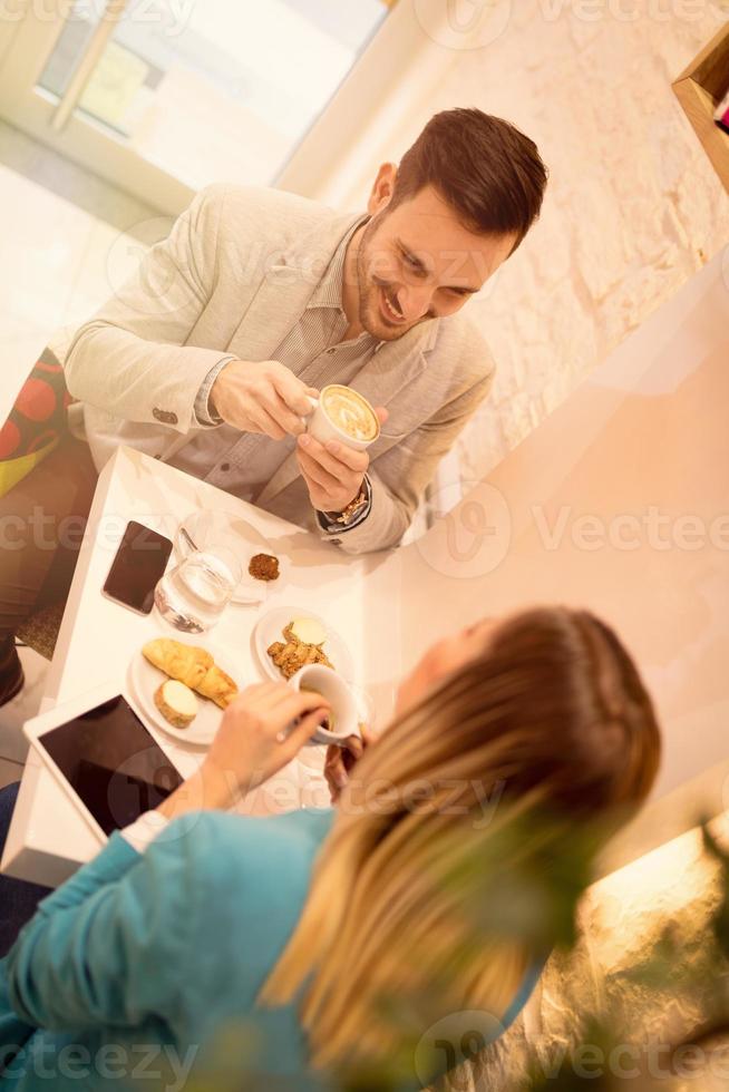 Businesspeople In A Cafe photo