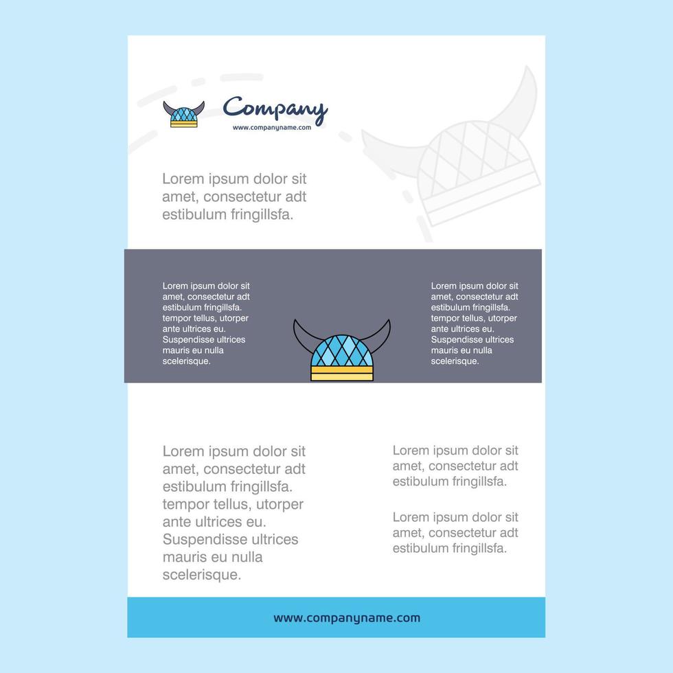 Template layout for Helmet comany profile annual report presentations leaflet Brochure Vector Background