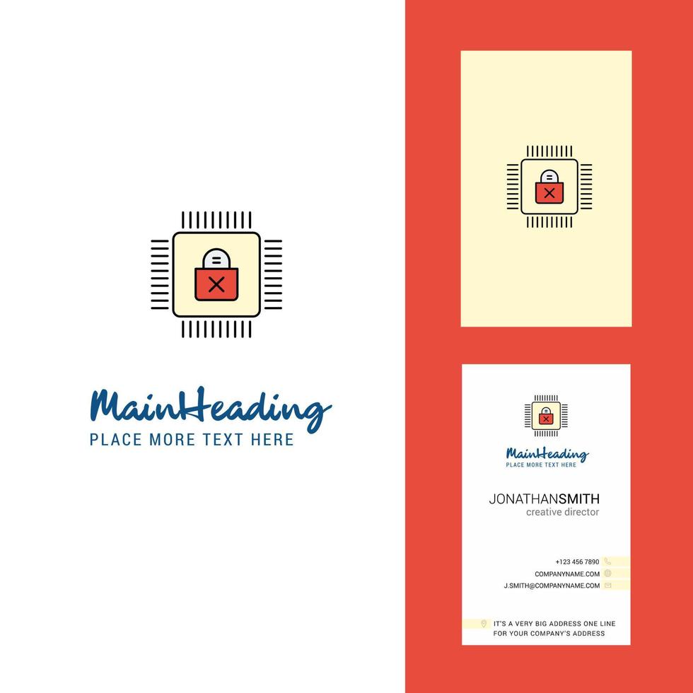 Processor Creative Logo and business card vertical Design Vector
