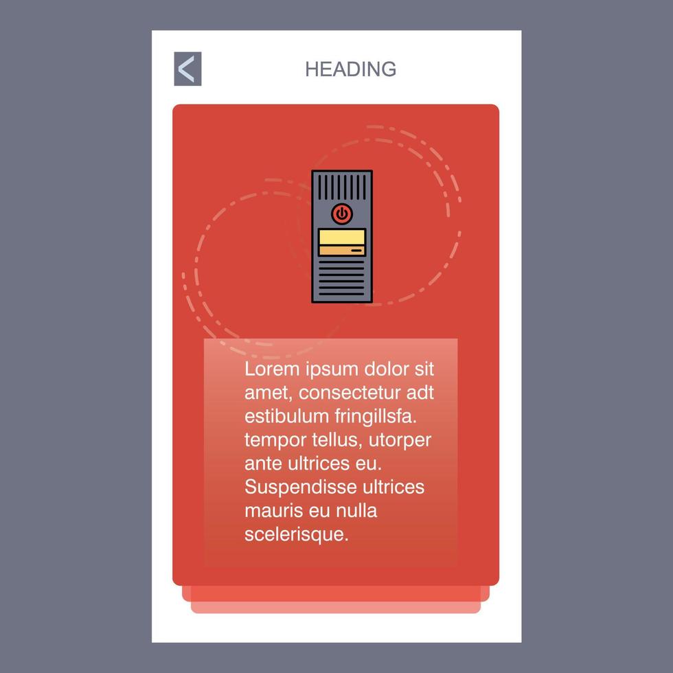 CPU mobile vertical banner design design Vector