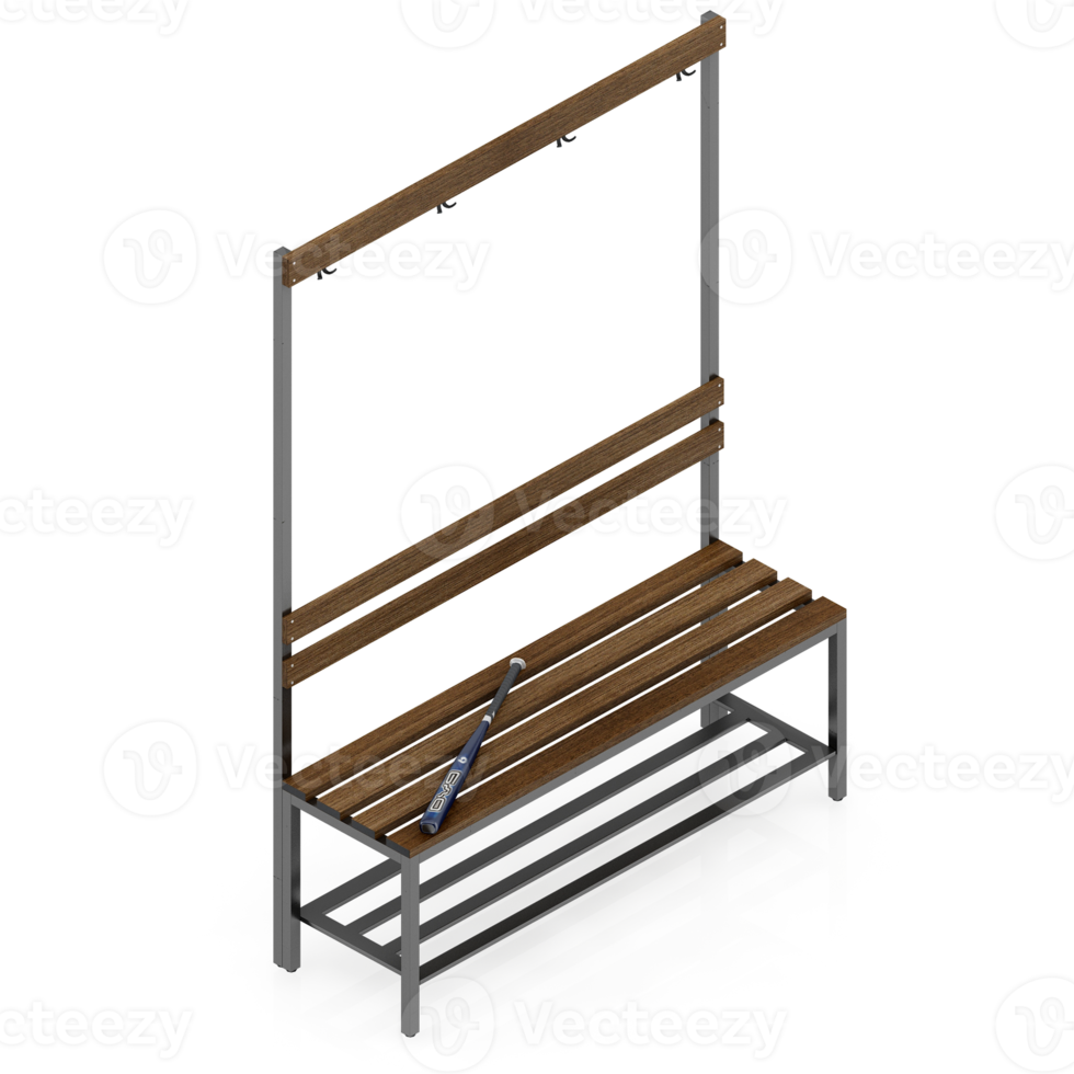 Isometric bench 3D render png
