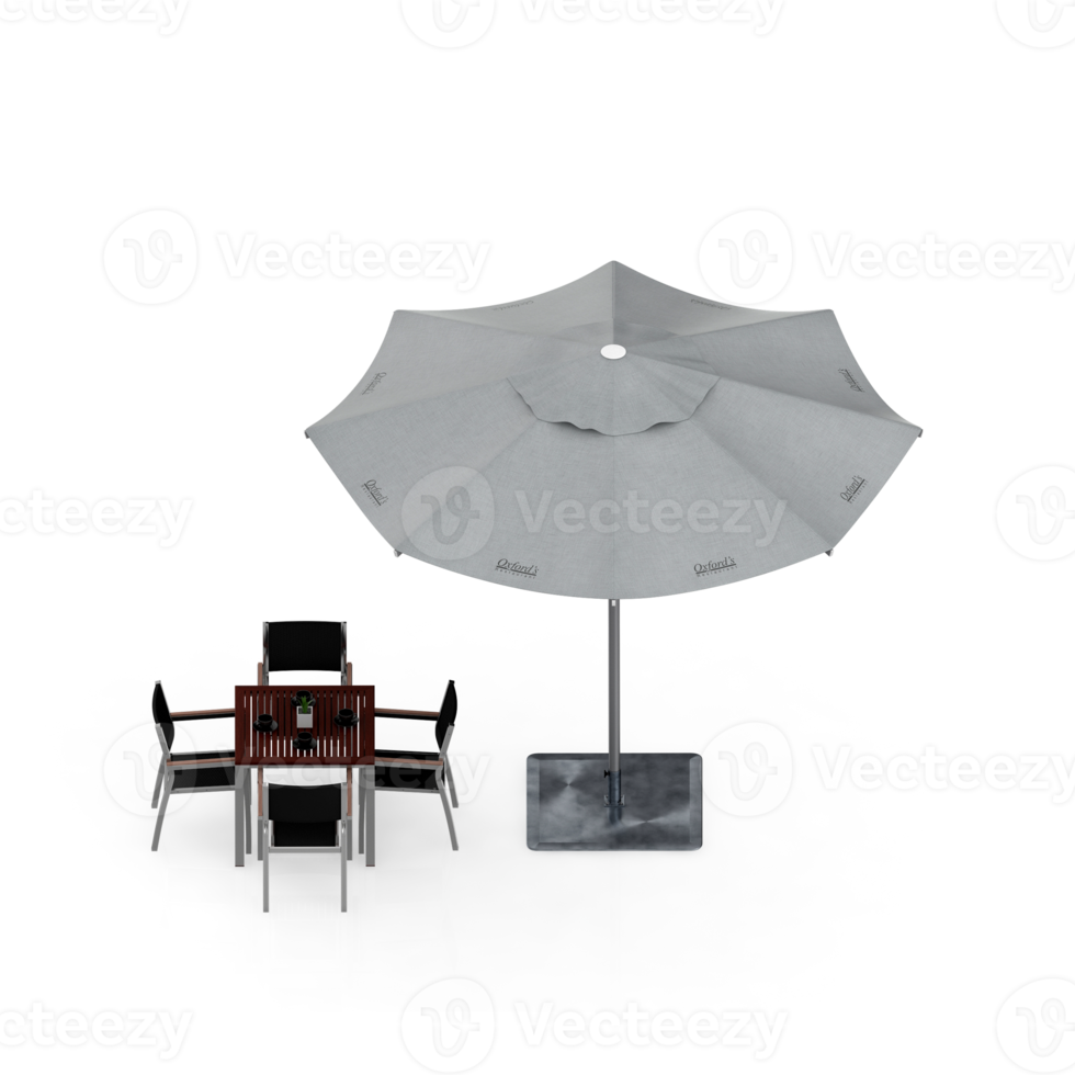 Isometric Table Set 3D render png