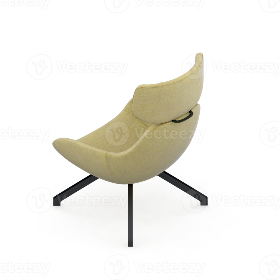 Isometric Chair 3D isolated rendering png