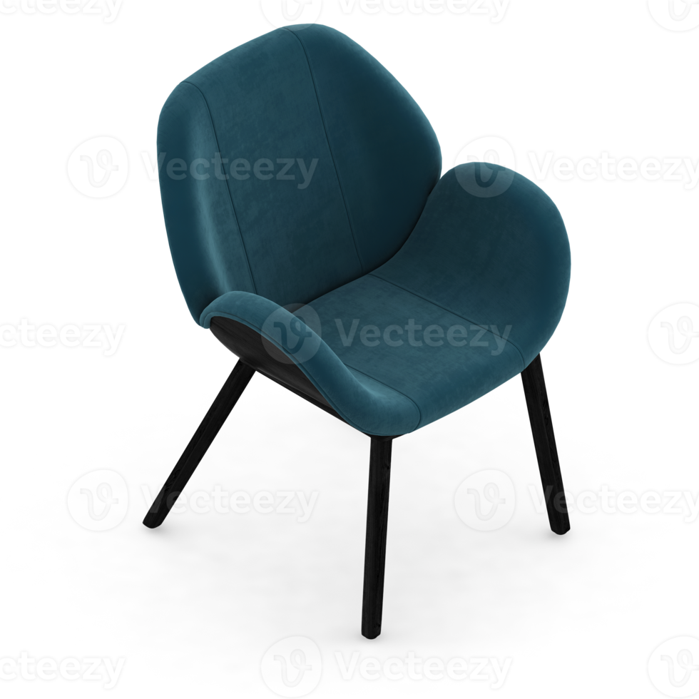 Isometric Chair 3D isolated rendering png