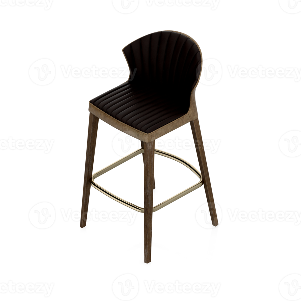 Isometric Chair 3D isolated rendering png
